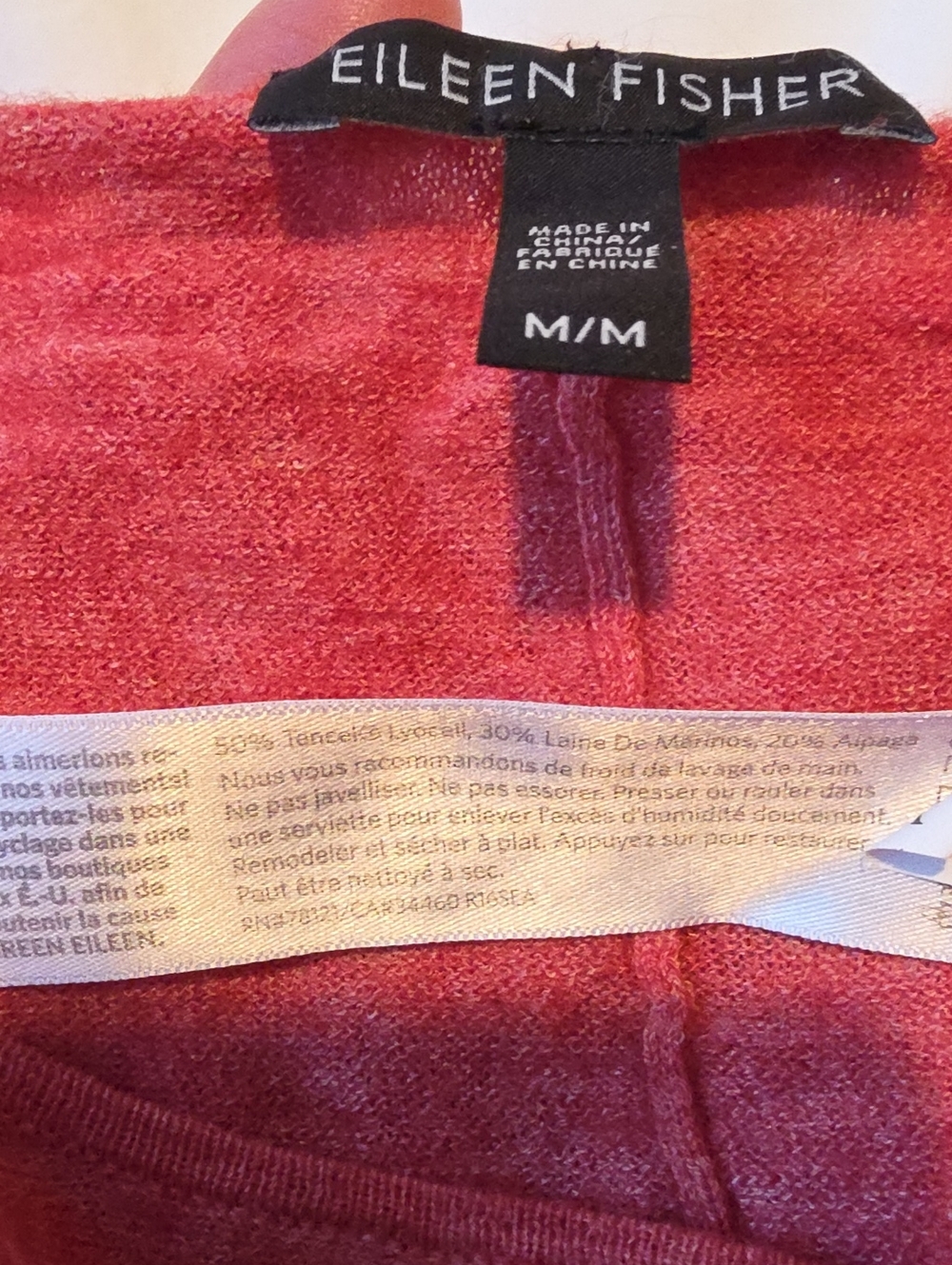 Eileen Fisher Size Medium Coral Pink Top EUC